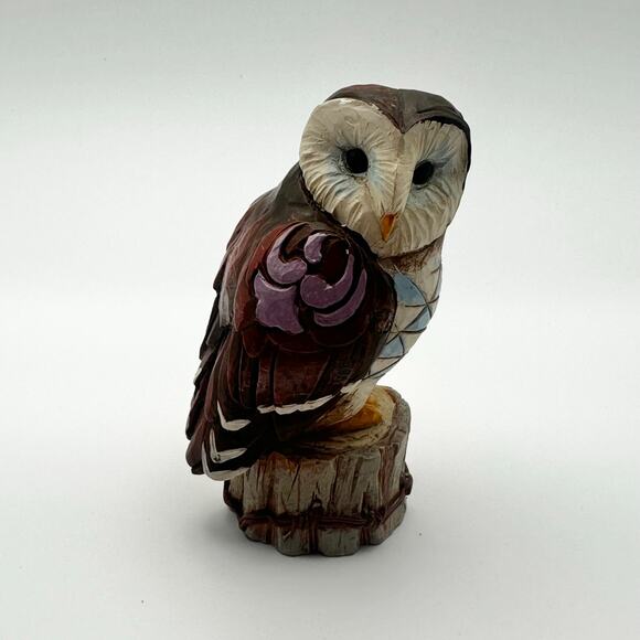 Jim Shore Enesco Heartwood Creek Mini Owl On Tree Stump Figurine 2016 3.5 Inches - Picture 1 of 6